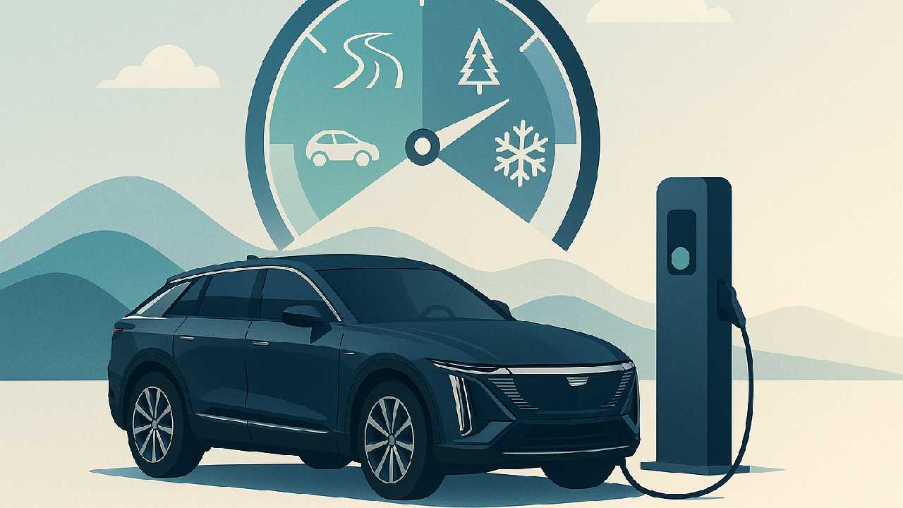 do the driving modes in Cadillac LYRIQ offer different ranges or battery usages